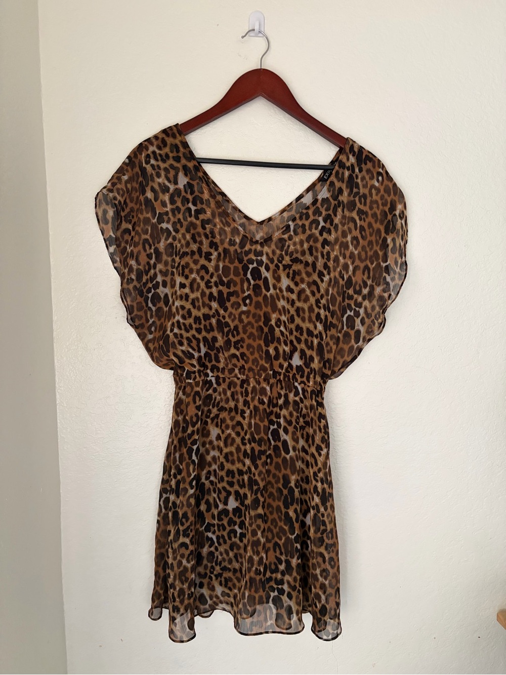 Express Leopard Print Mini Dress - Brown